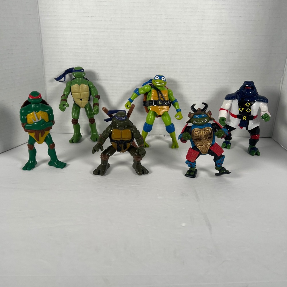 Vintage TMNT Action Figure Lot Playmates 1988 1990 Leonardo Raphael Donatello